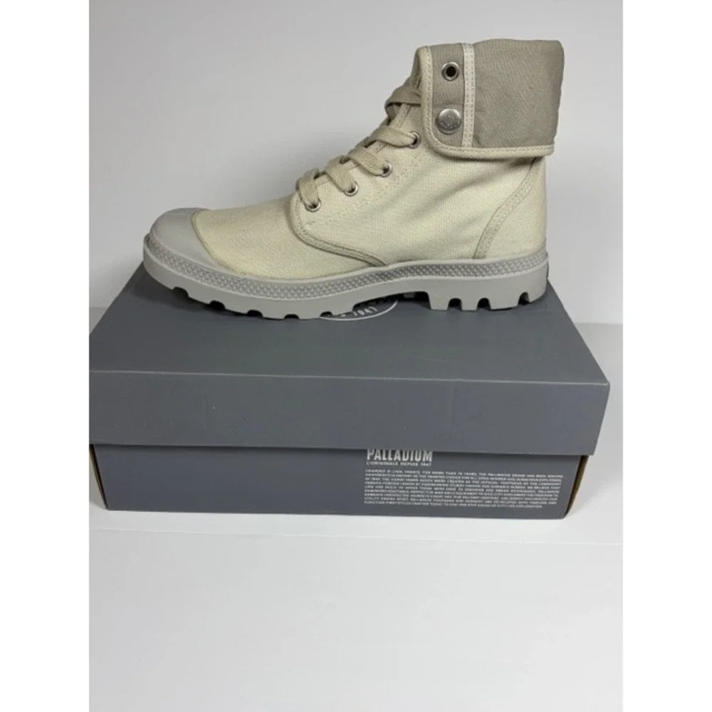 Palladium Baggy Boots Vapor Grey Canvas High Top Fold Down Men's 9 Streetwear